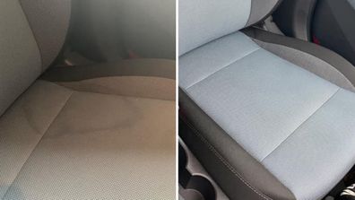 Woman gets her car seats looking brand new after nasty spill