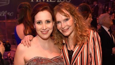 Dylan Farrow with her mother, Mia Farrow, at the Time Gala in 2016