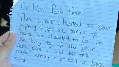 Angry note left to Melbourne man on Christmas day