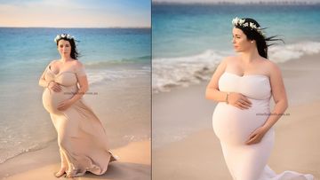 The heavily pregnant Kim Tucci. (Facebook/Erin Elizabeth Hoskins)