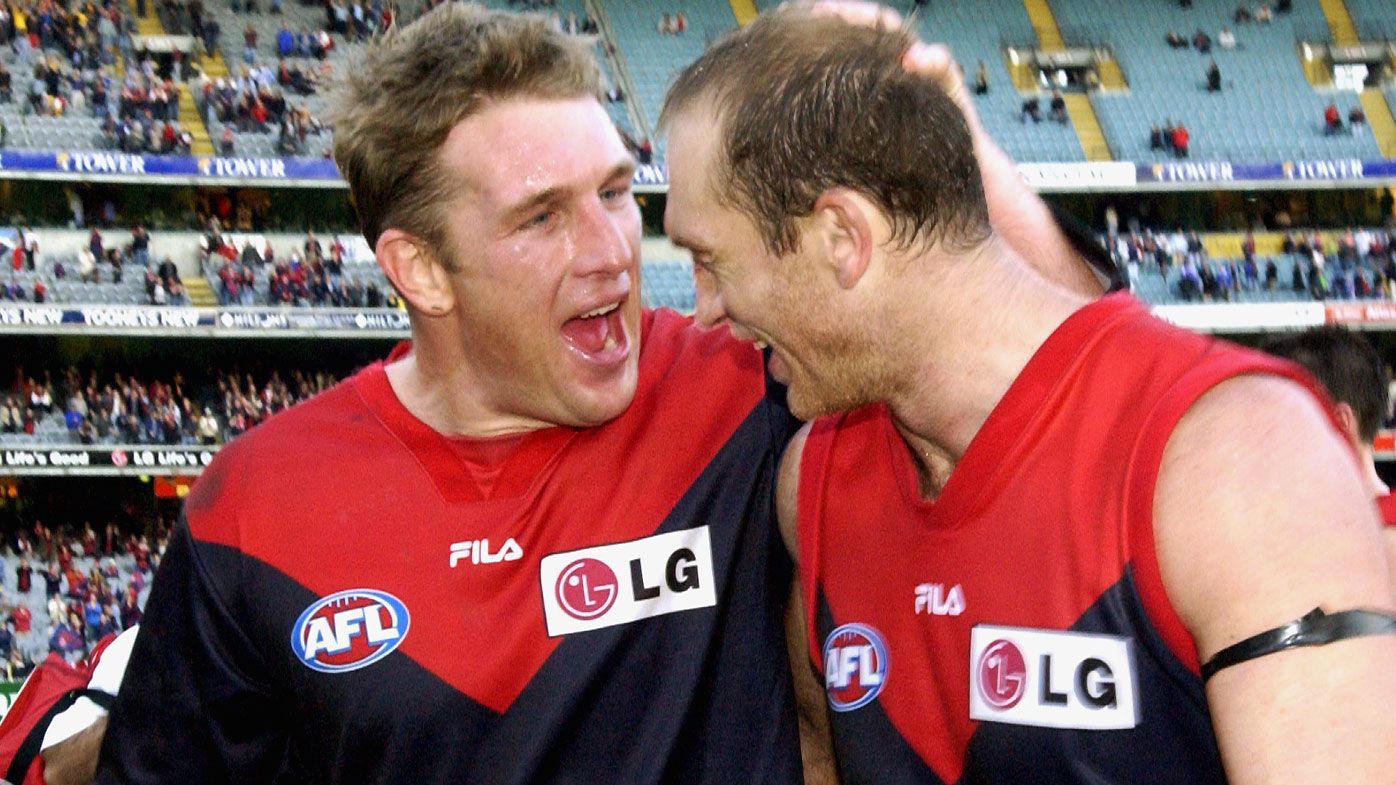 David Schwarz and David Neitz pictured playing for Melbourne