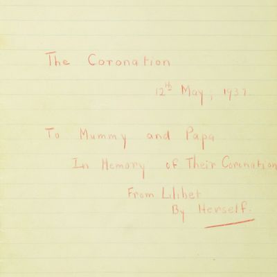 Queen Elizabeth's note in 1937