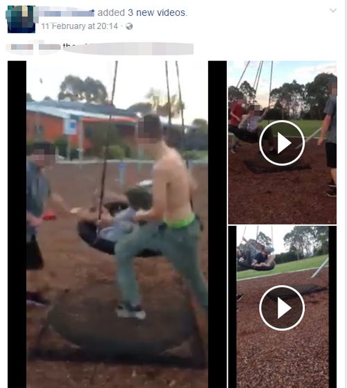 Three videos posted to the Facebook account of one of the accused attackers was a lightning rod for abuse. Source: Facebook