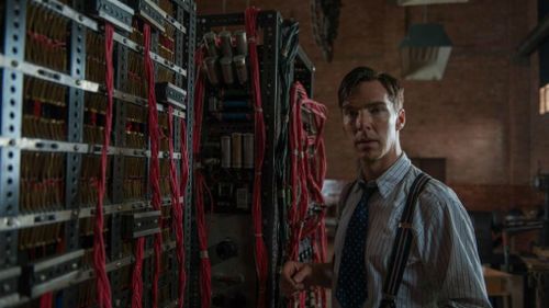 Oscars best actor nominee Benedict Cumberbatch in a scene from The Imitation Game. (Supplied)