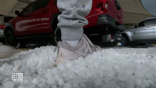In certain areas such as the Blue Mountains three to four centimetres of hail was reported. 