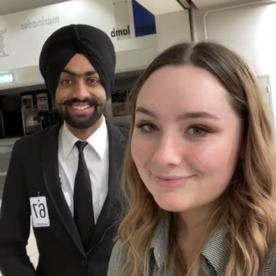 Woolworths worker and Sikh security guard dance during pandemic on TikTok