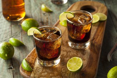 1 Mars Bar = 1 rum
and Coke