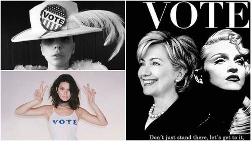 Celebrities make last-minute campaign push for Hillary Clinton 
