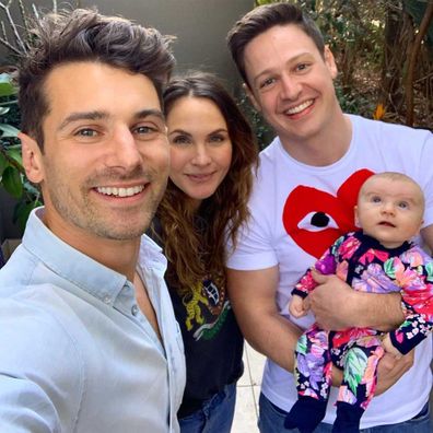 Matty 'J' Johnson, Laura Byrne and Matt Agnew with their baby Marlie-Mae Rose Johnson 