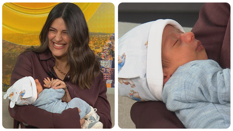 Today host Sarah Abo returns with baby Sonny making his TV debut |  Nine.com.au