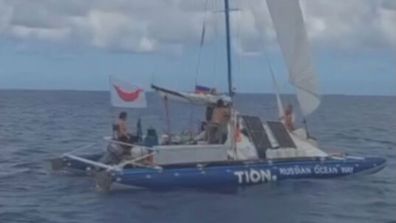 Evgeny Kovalevskiy sailor on shark attacked inflatable catamaran