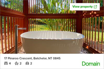 Outdoor bath Bali style luxury Domain listing 