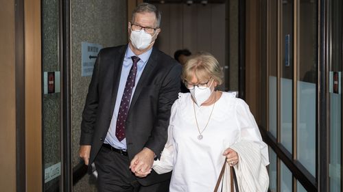 Lynette Dawson's brother Gregory Simms left the Federal Court of Australia on Tuesday May 17.
