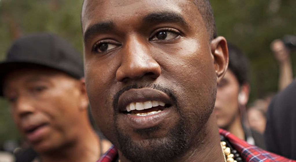 Kanye West Wears Gold Teeth At Wall Street Protest