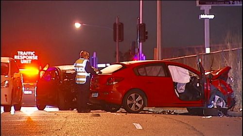 Two people taken to hospital after head-on crash in Brisbane (9NEWS)