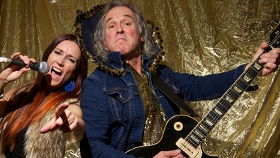 Australian 70's rock icon Bob 'Bongo' Starkie, guitarist from the engine room of the legendary Skyhooks and Laura Davidson in a night of Skyhooks hits to celebrate the 40th anniversary of their record-breaking debut album. 17th June 2014. Photo by Jason South.