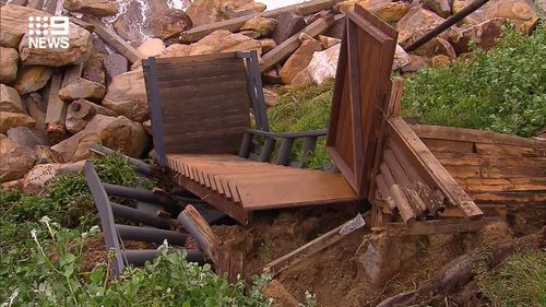 In a Facebook post, Terrigal Fire and Rescue said the homes were at "significant risk of structural collapse due to beach erosion."