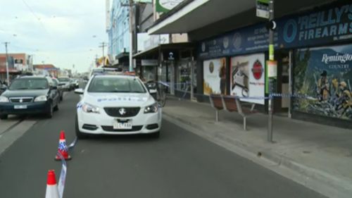 The robbers targeted the High Street business about 11am yesterday. (9NEWS)