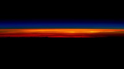 He shared this photo on Twitter of his final sunrise from space. (Twitter/@StationCDRKelly)