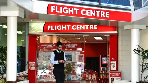 Flight Centre travel agent in North Sydney,australia Stock Photo