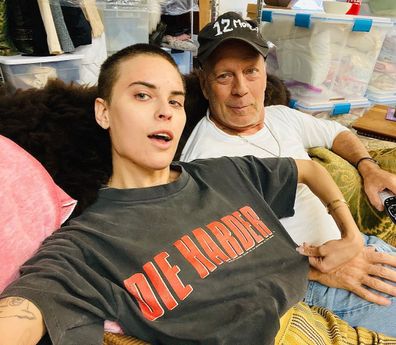 Tallulah Willis, dad Bruce Willis, photo