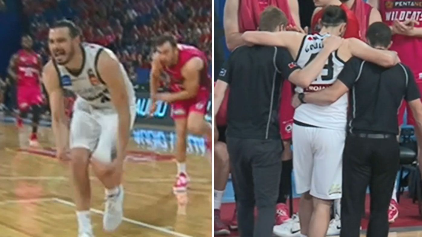 Chris Goulding injures knee in Melbourne United's double overtime loss to Perth Wildcats