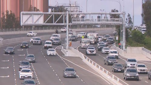 Drivers leaving the city via the new Rozelle interchange.