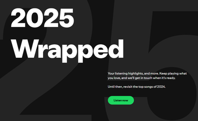 Landing page for Spotify Wrapped 2025 on the Spotify website