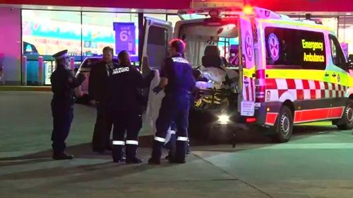 The two victims were targeted by the unknown shooter in Merrylands, before they drove to a nearby petrol station to seek help. Picture: 9NEWS.