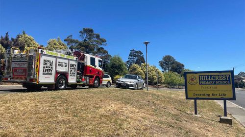 A child has died in a jumping castle accident at Hillcrest Primary School in Devonport.