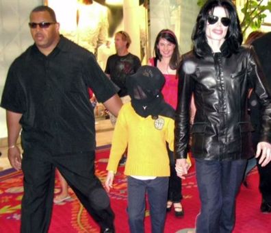 Michael Jackson with his bodyguard Bill Whitfield 