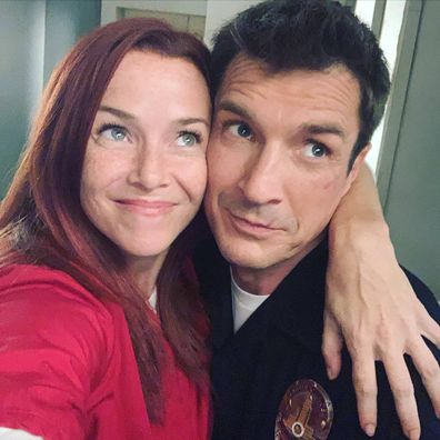Annie Wersching and Nathan Fillion star in The Rookie. 