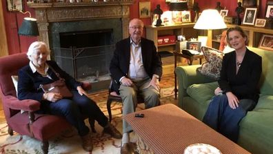 King Albert II of Belgium, joined by wife Queen Paola, meet with his daughter Princess Delphine following paternity court case