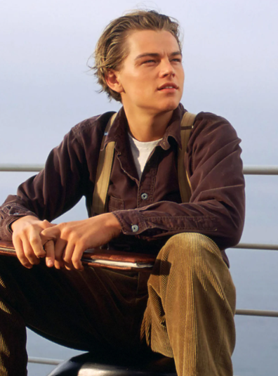 Leonardo DiCaprio como Jack Dawson em Titanic (1997)