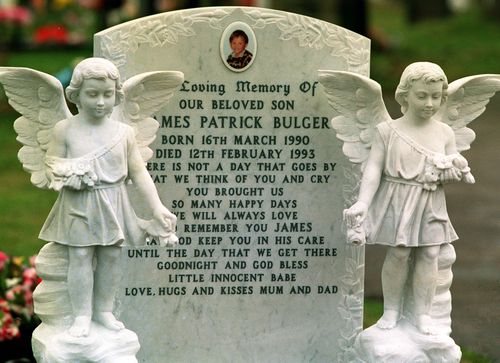 James Bulger’s relatives are‘furious’ over the film’s Oscar tip. James is buried in Liverpool, northern England.
