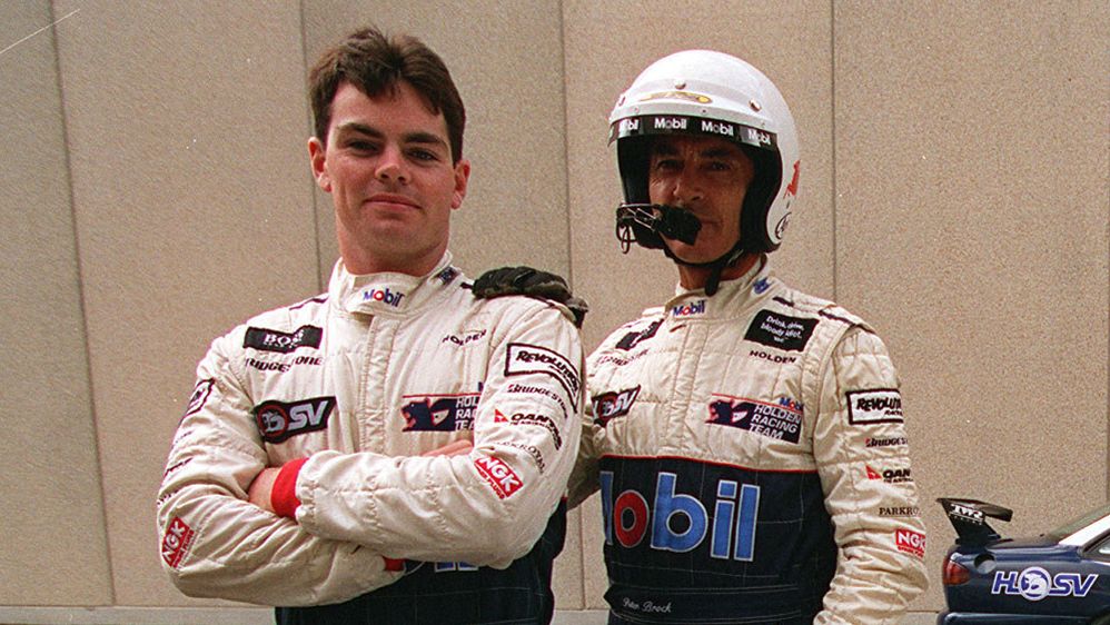 Craig Lowndes and Peter Brock in 1996.