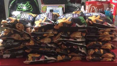 Family stocks up one deli chips