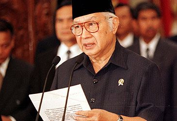 Suharto was the president of Indonesia for how many years?