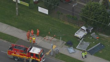Car crashes into bus stop Carrum Downs, Melbourne.