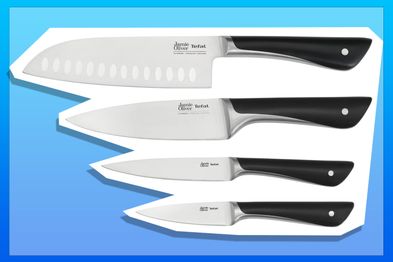 9PR: Jamie Oliver by Tefal Stainless Steel The Kitchen 4-Piece Knife Set