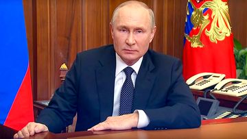 Russian President Vladimir Putin addresses the nation