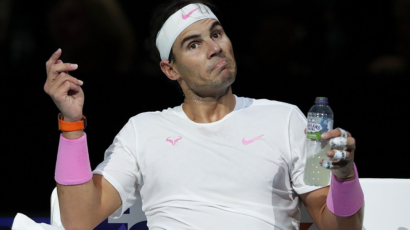 Rafael Nadal of Spain at the 2019 Nitto ATP World Tour Finals 