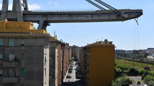 There are fear the remaining parts of the bridge may collapse.