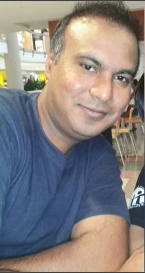 Father-of-two Zeeshan Ahmed,44, remains in an induced coma in hospital after a cowardly attack outside of his Lakemba home overnight. Picture: Supplied.