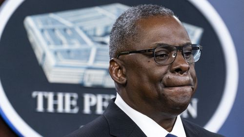 Secretary of Defense Lloyd Austin listens to a question during a media briefing at the Pentagon, Wednesday, Aug. 18, 2021, in Washington. (AP Photo/Alex Brandon)