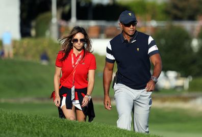 Tiger Woods' ex-girlfriend Erica Herman pictured alongside the golfer in 2017.
