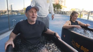 David Campbell and Belinda Russell Da Rulk Chris Hemsworth intense superhero workout ice bath plunge