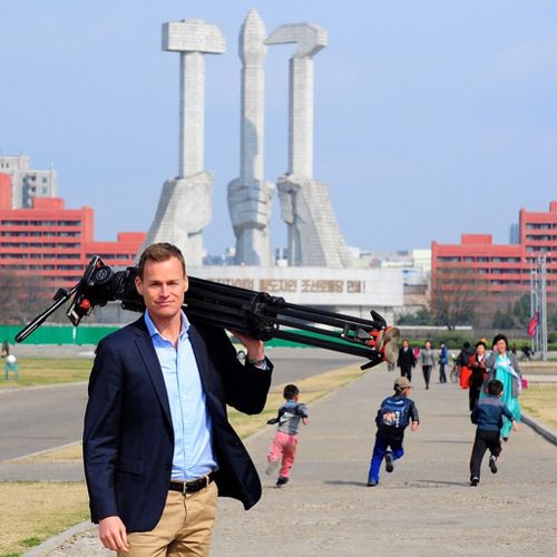Tom Steinfort in North Korea. 