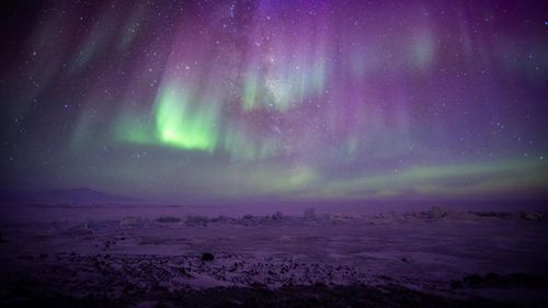 Matthew Jordan captured stunning scenes as the aurora australis danced across two nights.
