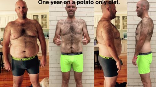 Melbourne man loses 56kg eating only potatoes for a year   